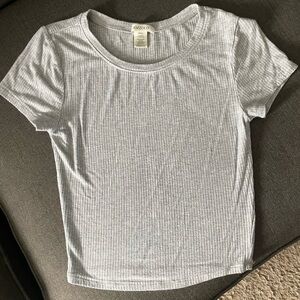 Gray Cropped shirt